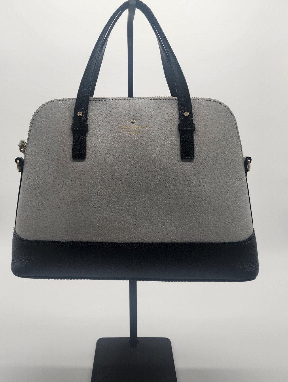 Kate Spade Payton Dome Satchel Grey & Black Colorblock